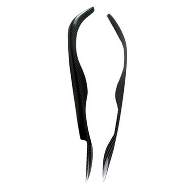 M63K-Real Carbon Fiber Headlight Head Light Lamp Cover Eyelid Eyebrow Trim For BMW 3 Series E46