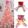 Festival Tree Topper - Xmastree Top Hat With Candy Cane And Striped Bow Ribbon