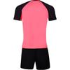 Li-Ning Quick-Drying Breathable Short Sleeve Five-Point Casual Shorts Football Set Men Sets Fluorescent-Pink Black YATU043-3