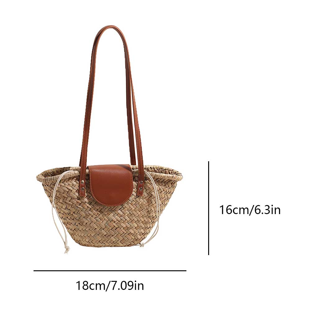 Женская соломенная плетеная сумка-тоут Модная плетеная сумка-тоут Большая вместимость Сумка-тоут Клатч Плетеная летняя сумка для отпуска Крючком Сумки