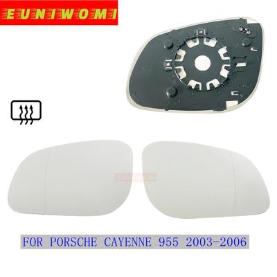 Auto Side Door Wide Angle Heated Car Mirror Glass For PORSCHE CAYENNE 955 2003 2004 2005 2006
