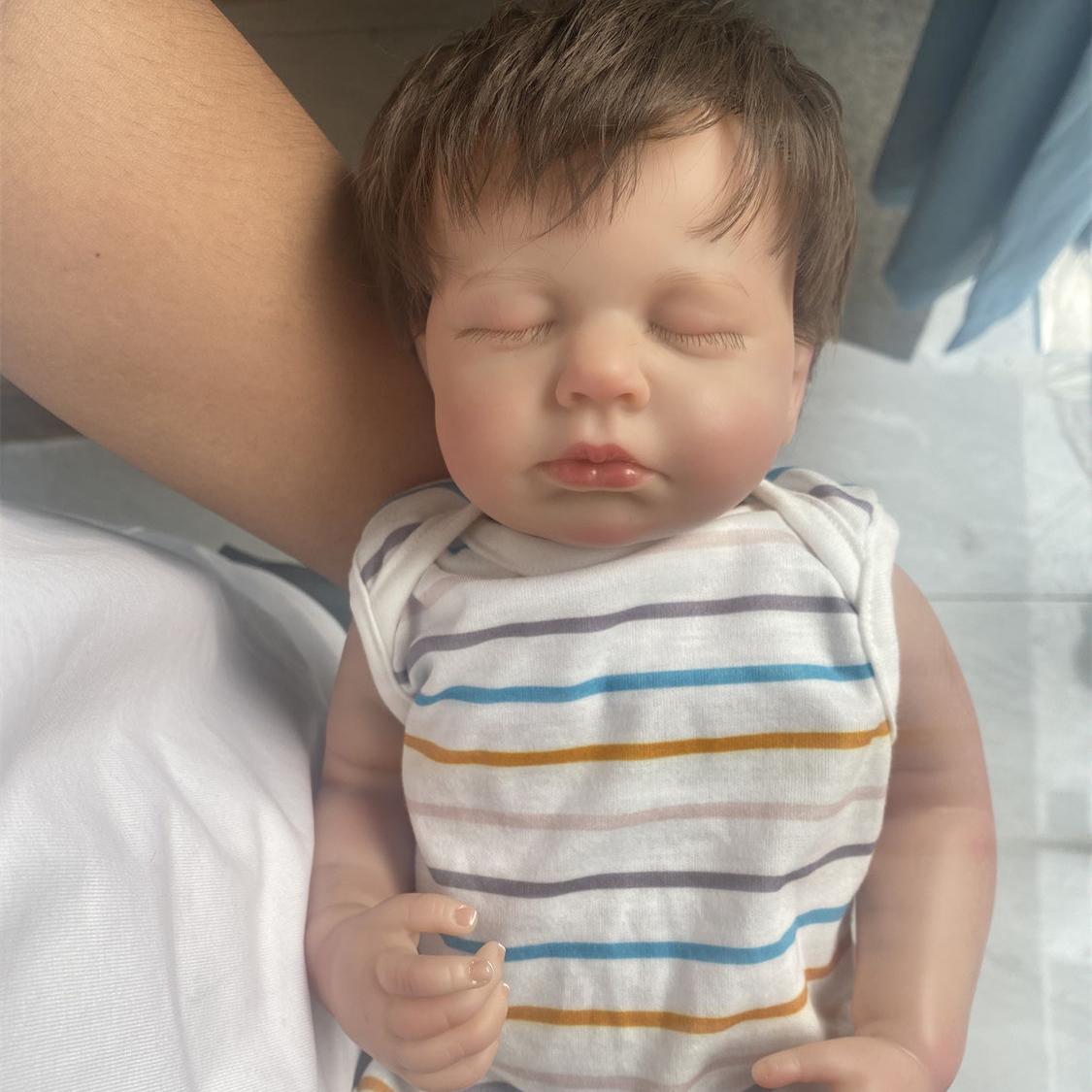 

NPK 19-дюймовая кукла LOULOU для девочек Reborn, силиконовая кукла для ванны всего тела Boy