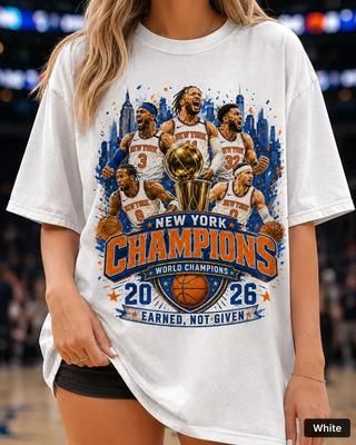 Knicks 2026 Champions Shirt Vintage Basketball Graphic Tee