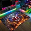 AC Milan Design Crystal Velvet Carpet Cozy Non?Slip Printed Rug For Bedroom Living Room Entrance