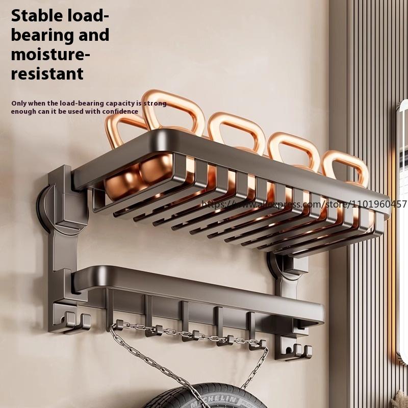 Suction Cup Towel Rack, Toilet, No Punching, Towel Hanging Rod, Toilet, Bathroom, Bath Towel Storage Rack Integrated