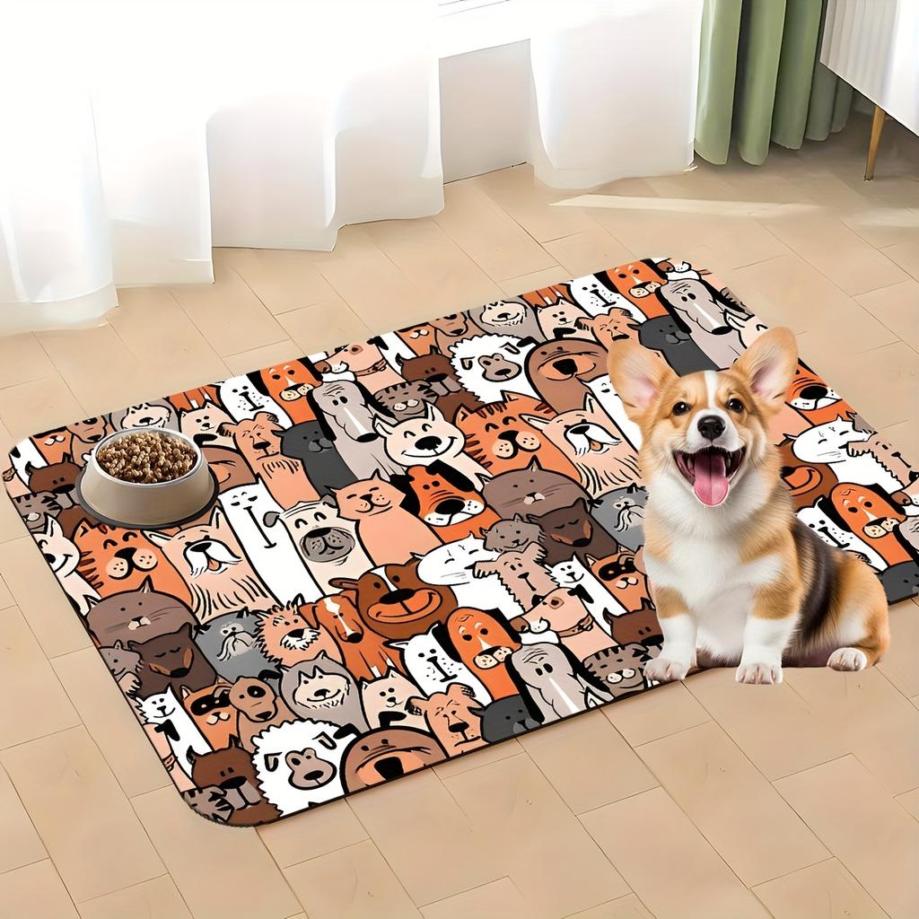 Funny Cartoon Animals Non-Slip Floor Mat Soft Absorbent Washable Decorative Area Rug for Entrance Bathroom Living Room