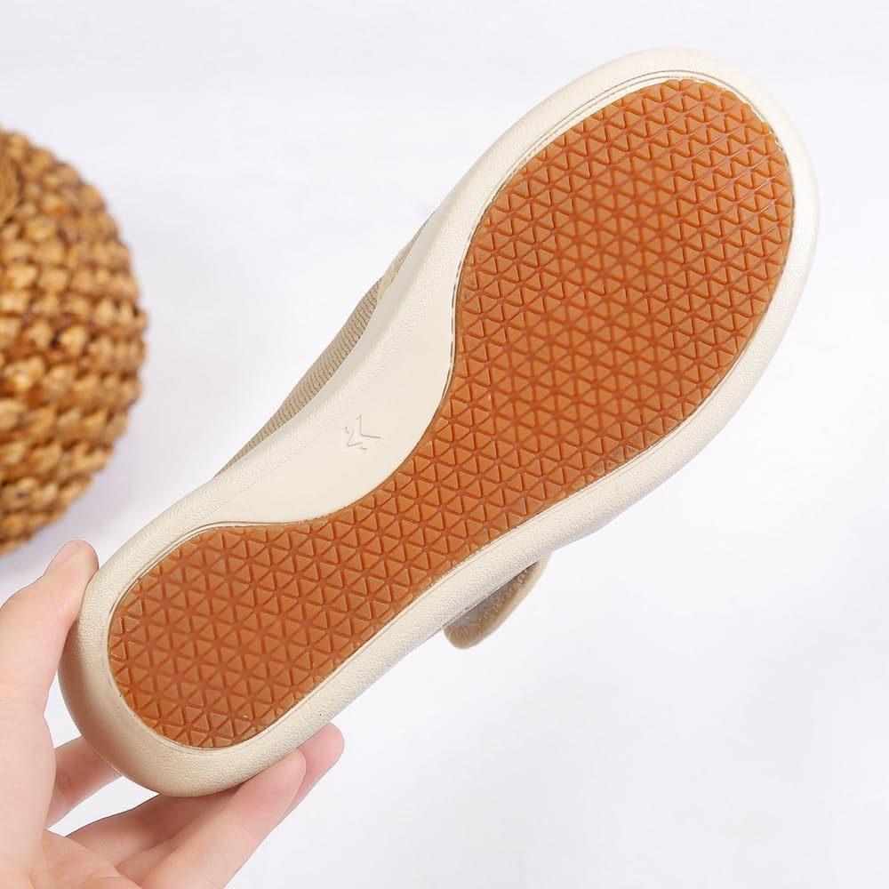 Womens Elderly Extra Wide Width Walking Shoes Adjustable Easy On/Off Slip-on Shoes for Swollen Feet