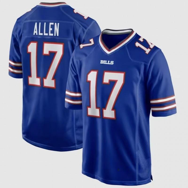 Buffalo Bills NFL Jersey 17 Josh Allen Embroidered Football Uniform Men Fans
