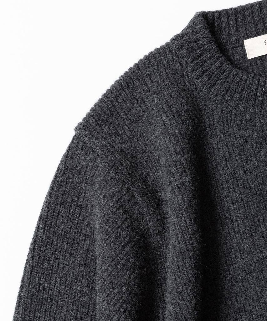 The First Floor Round Neck Cardigan - Charcoal