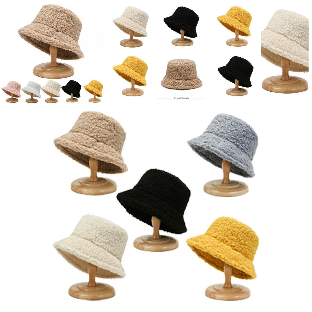 Faux Fur Ladies Bucket Cap Soft And Fluffy Fisherman Hat For Cold Weather