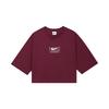 Crop Tops Women's Red Crew Neck Moderate DR5625-638