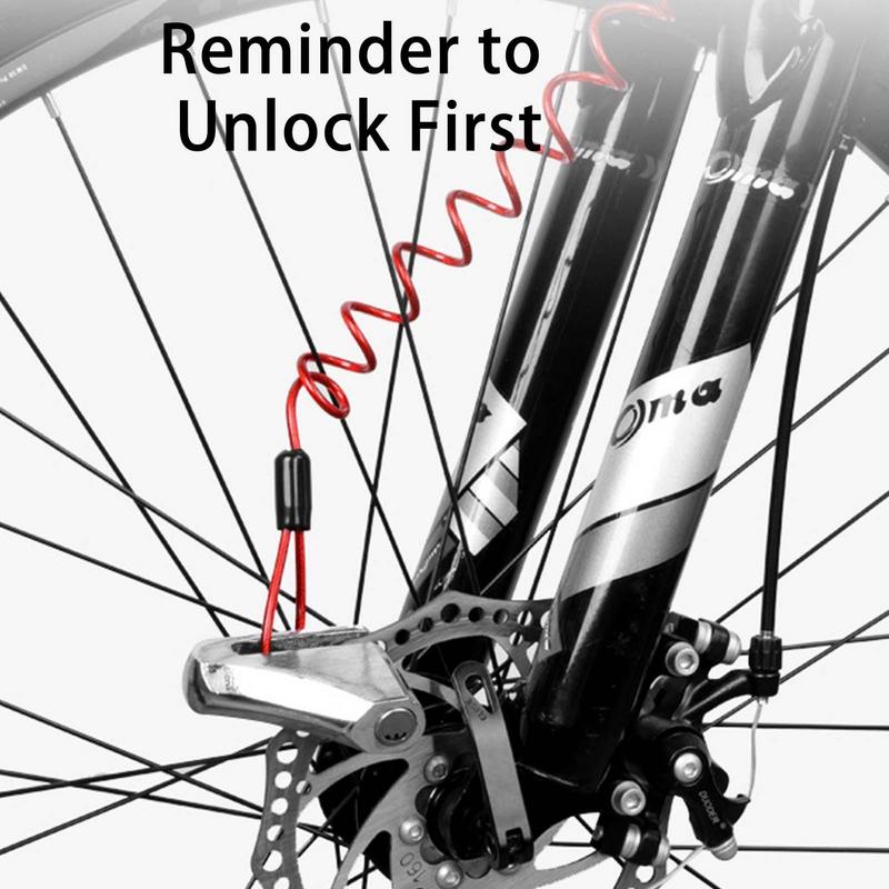 Motorcycle Brake Disc Lock Lock Reminder Cable Bike Spring Cable Bike Wheel Disc Brake Lock Bicycle Spring Rope Cable Alaram