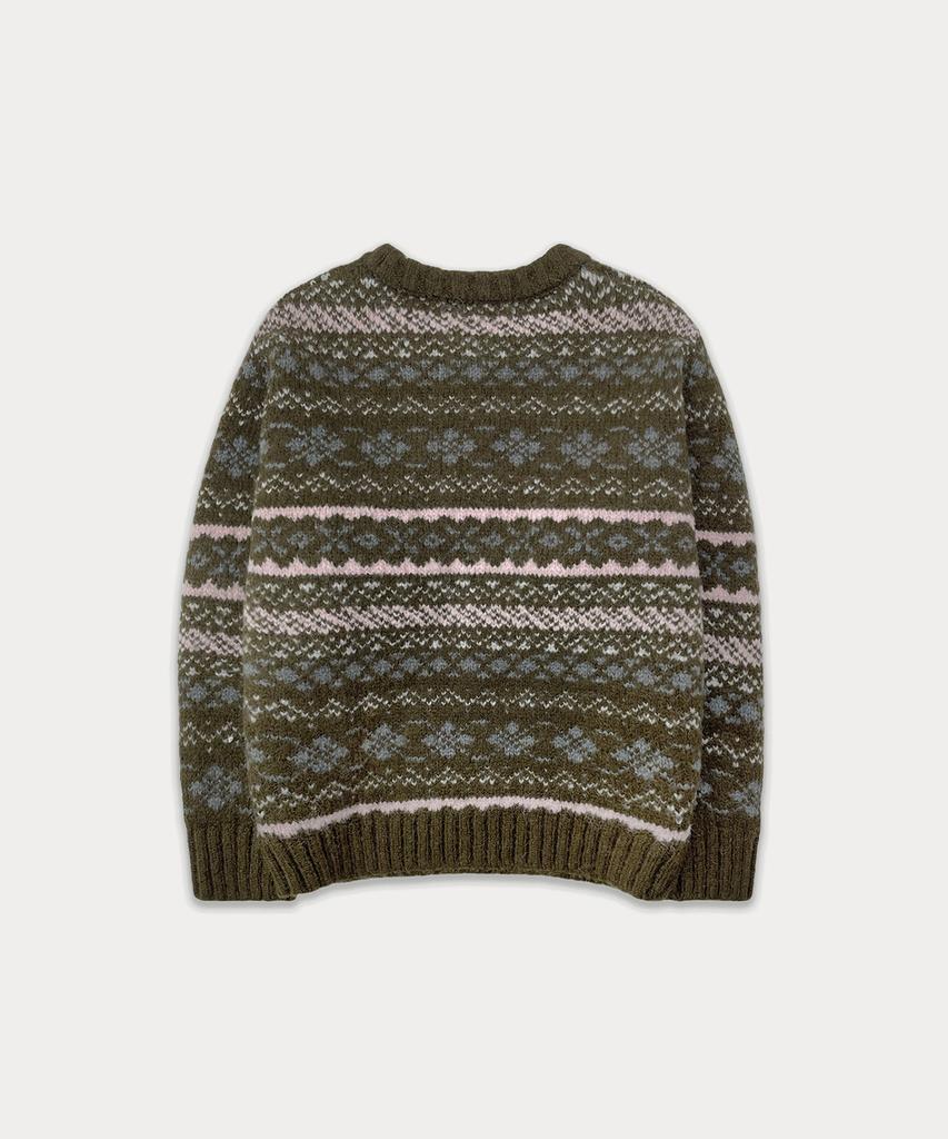Sseomweeobeoteo Merry Alpaca Nordic Knit - Brown