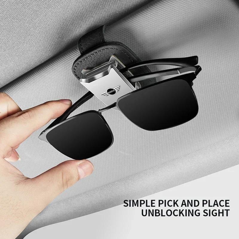 X4 X5 X6 2025 For BMW MINI Fashion Car Sun Visor Glasses Clip Leather Eyeglasses Clip For BMW Mini Cooper F54 F55 F56 R56 R60 SO