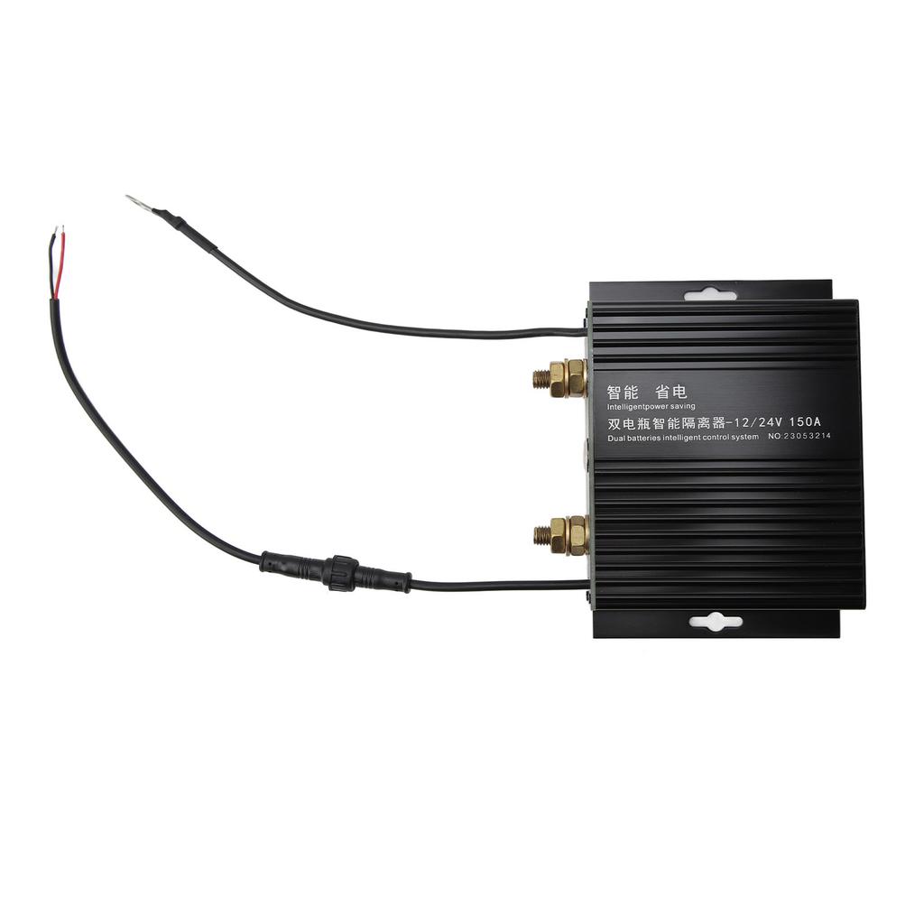 Doppelbatterie-Trennschalter 150A 12V 24V LED Intelligentes Blinkendes Spannungsabhängiges Relais für Wohnmobil Geländewagen Boot Yacht Auto