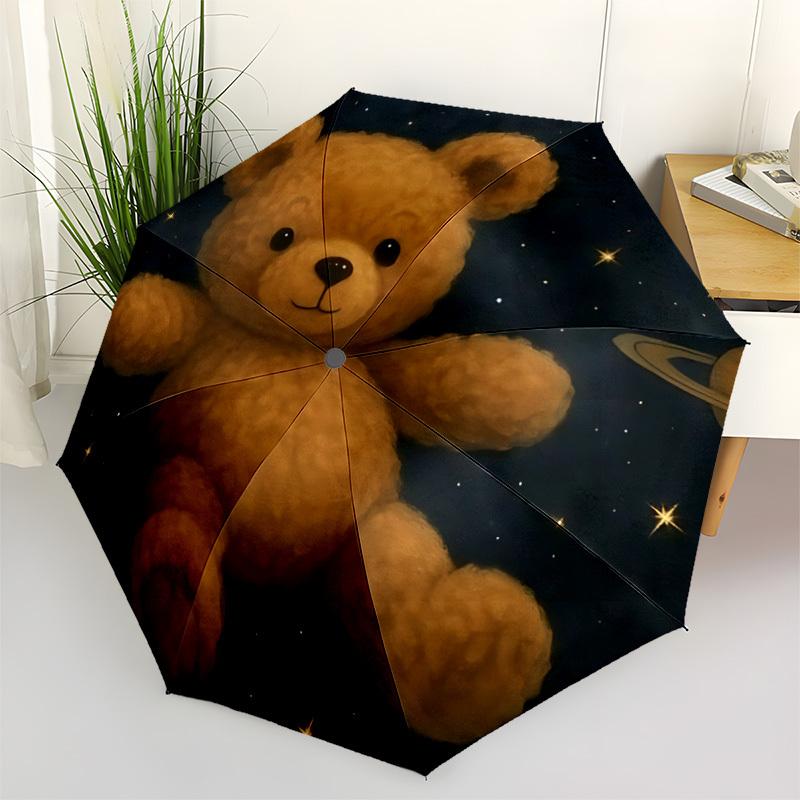 1PC Teddy Space Automatic Opening And Closing, Sturdy Iron Frame, Portable Folding Design, Suitable For Men And Women In All Seasons24