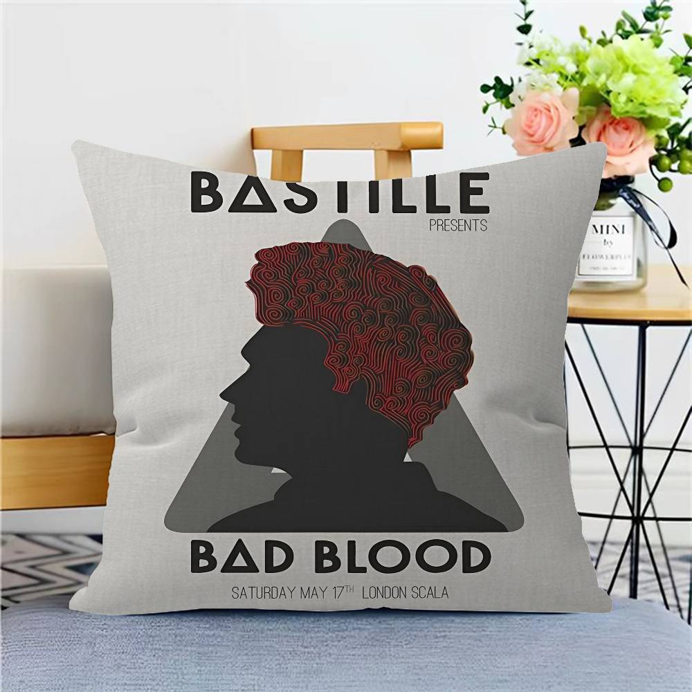 

B-Bastille Band Stitch Lucky Dragon pillow cover sofa cushion cover home room decoration children gift 12x12Inch