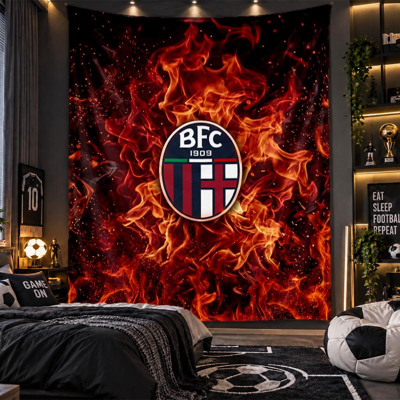 Wall Hanging Tapestry Bologna FC Print Cloth for Living Room Bedroom Home Decor
