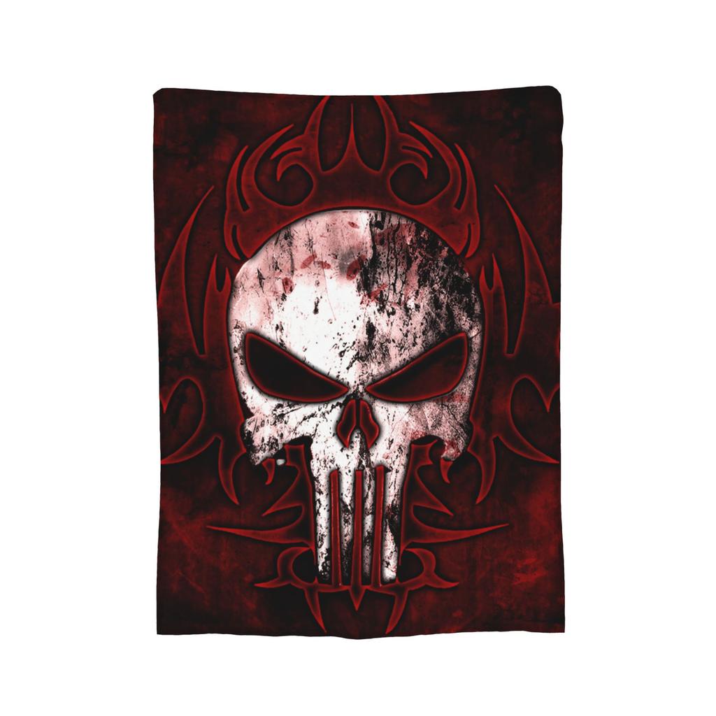 Punishers American Flag United States USA Blanket Cover Fleece Soft Throw Blanket for Bedroom Sofa Bedroom Quilt