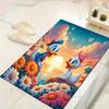 1pc Donald Duck Pattern Area Rug Soft Flannel Floor Mat for Living Room,Office,Bedroom and Carpet,Sofa Coffee Table Floor Mat