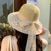 Straw Woven Foldable Butterfly Visors: Women's Summer Sun Protection Beach Hats