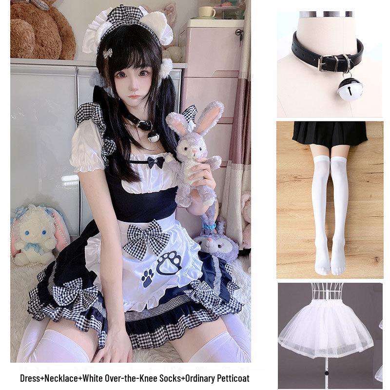Sweet Kitten Anime Lolita Maid Cosplay Dress