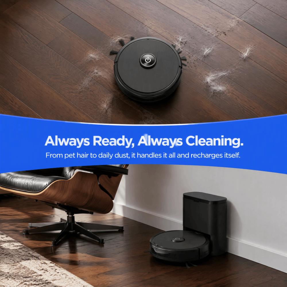 Powerful 6000Pa Suction Robot Vacuum Rechargeable Cleaning Machine Vacuum Mop Robot  Home Use