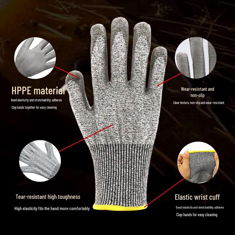 Unisex Cut-Resistant Work Gloves: Anti-Cut, Wear-Resistant, Scratch-Resistant, Breathable, Non-Slip, Comfortable Safety Gloves