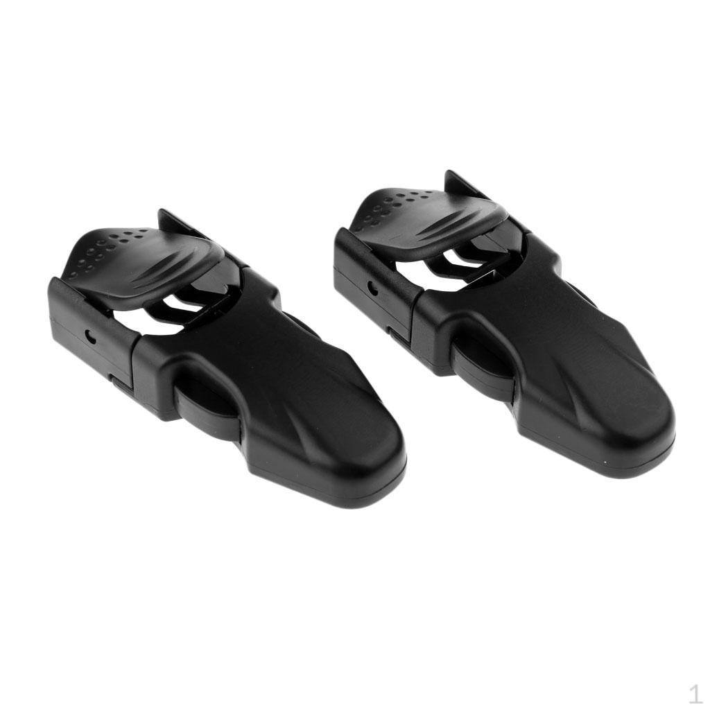 1 Pair balck Plastic Scuba Diving Snorkeling Swimming Fin Strap Buckles Replacement Accessories