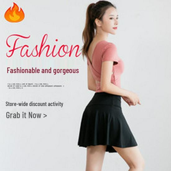 Women's Quick-Dry High-Waisted Faux Two-Piece Yoga Set with Chest Pads - Summer Short-Sleeved Top and Shorts