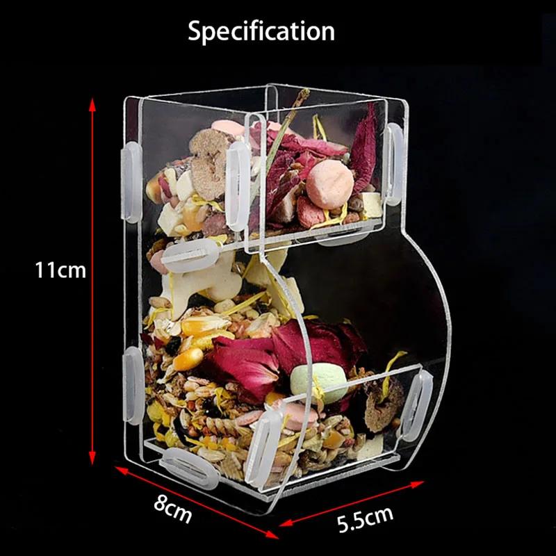 

Автоматическая акриловая миска для кормления хомяков и мелких домашних животных, пластиковая миска для крыс, диспенсер для корма, кормушка для клетки, бутылка для корма, товары для питомцев, большая 8cmx5.5cmx11cm прозрачный
