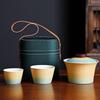 Zhen Tao Portable Gradient Glaze Ceramic Tea Set