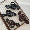 Solid Color Musical Note Hair Clip Non-Slip Large Barrettes Retro Hair Claw Clips  Women