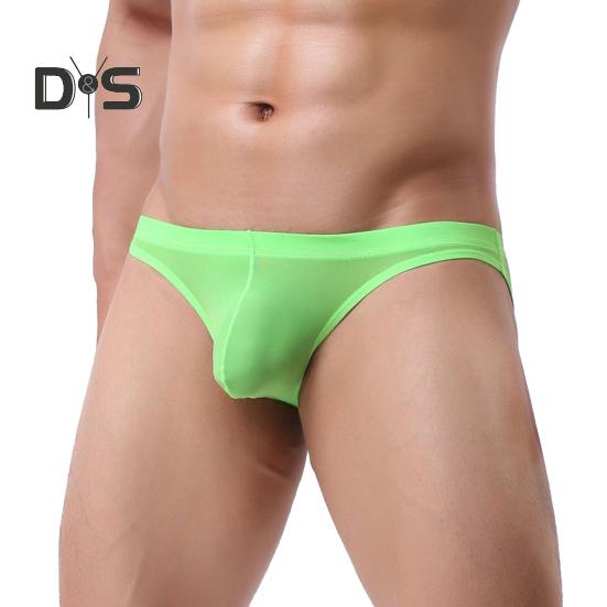 Bragas sexis con cintura elástica, bragas de seda de hielo ultrafinas de verano a la moda de Color sólido