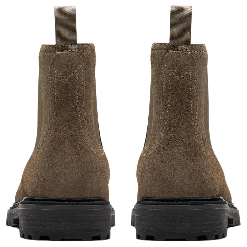 Clarks Round Toe Slip-On Short Chelsea Boots Men boots Gray 26179724