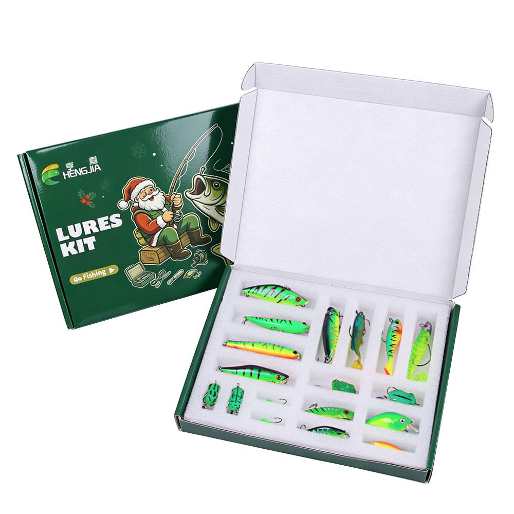 Fishing Tackle Lures Kit Box Fishing with VIB Soft Baits Frogs Minnows Swimbait Fishing Man Gifts for Christmas