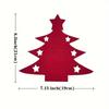 Felt Knife Fork Holder Christmas TablewarePouch Christmas Tree SpoonFork CutlerBag for Holiday Dining Table MatsCoasters Decor