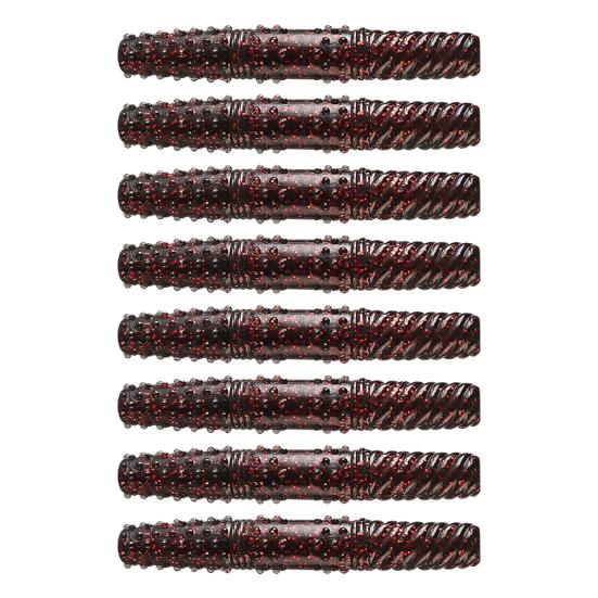 

8 шт. Плавающие черви Приманки для ловли окуня Реалистичный вид Яркие цвета Многоразовые приманки для рыбалки на открытом воздухе Мягкие приманки вино красного