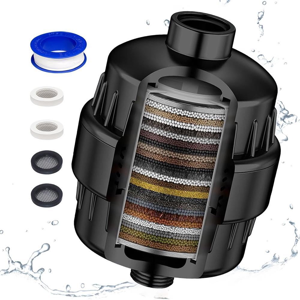 Multi-stage Shower Water Filter Removes Chlorine Fluoride Household Universal Shower Head Heavy Metals Purifier For Bathroom
