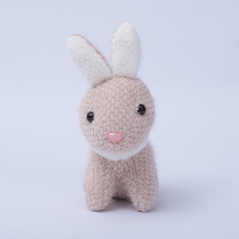 Plush Toy Pendant Three-color Rabbit Keychain Bag Doll Hanging Decoration Mini Grab Machine Doll Clothing Accessories