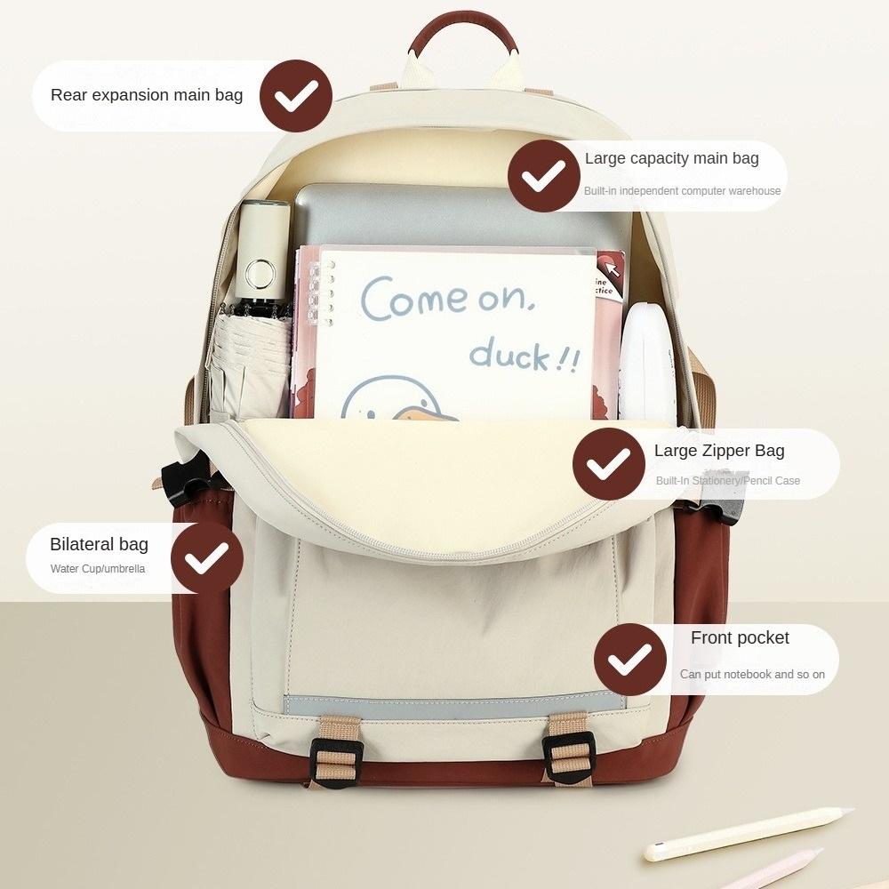 Bags for Women School Bag Simple Girls New Junior High School Backpack Large Capacity Backpack RUIPAI17230