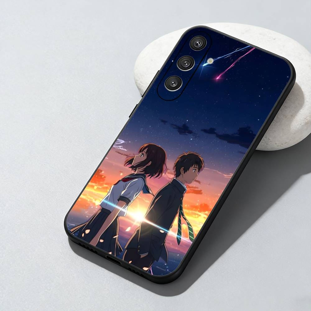 Anima Film Y-Dein Name Paar Handyhülle Für Samsung Galaxy A73,A72,A71,A70,A52,A51 Andere Weiche Schwarze Hülle