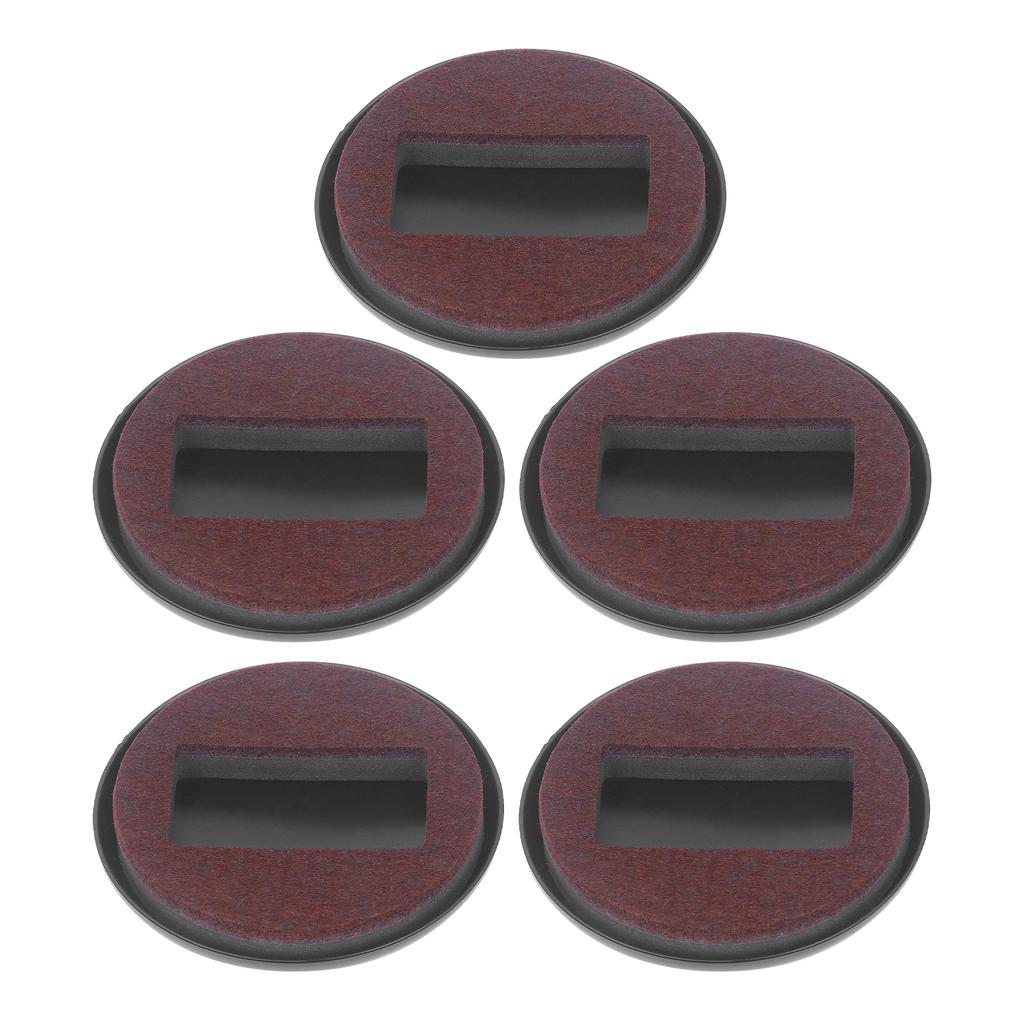 5Pcs Felt Caster Cups Bottom Furniture Pads for Hardwood Floors Sliders Prevent Scratches Brown