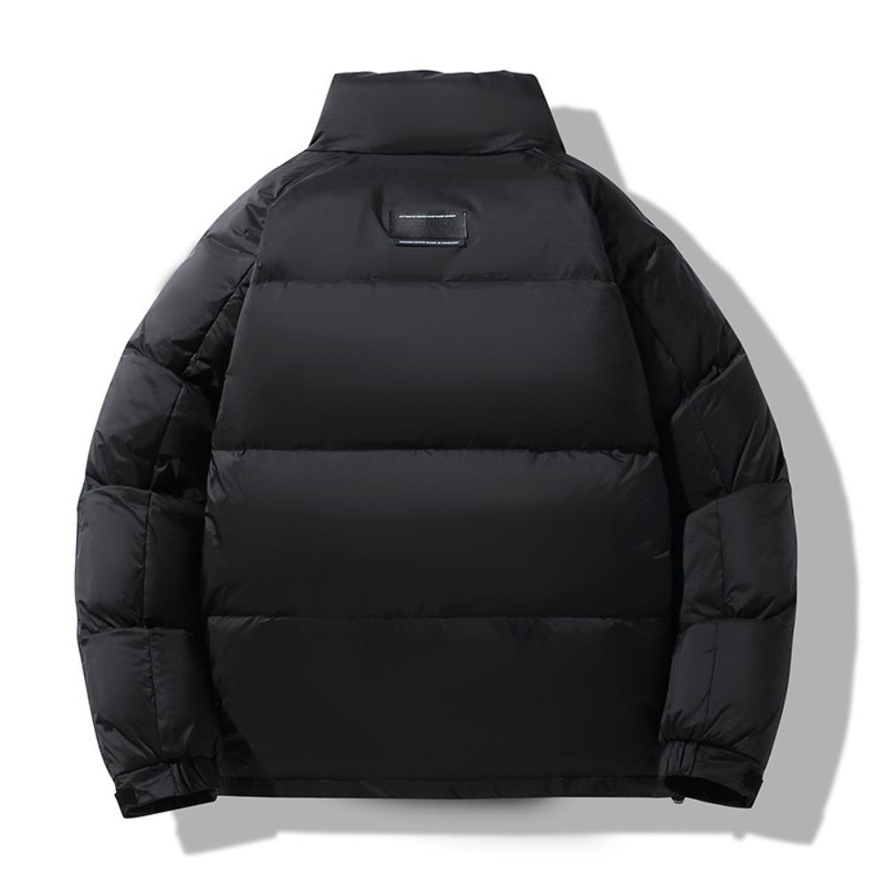 Down jacket men's solid color autumn and winter clothing trendy brand cold-proof top new thickened white duck down