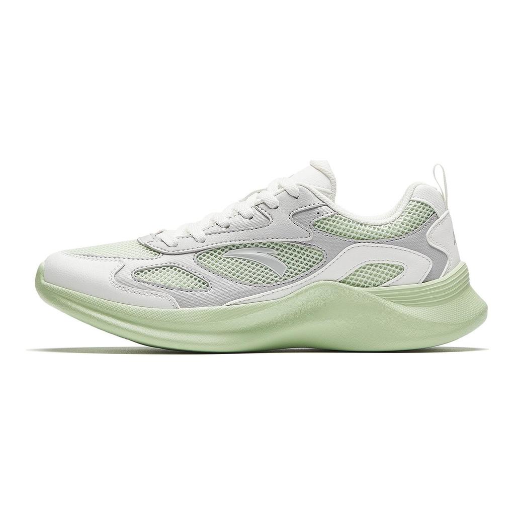 Anta Cushioning Abrasion Resistant Lightweight Low top Casual Shoes Women's White Green 922618898-2