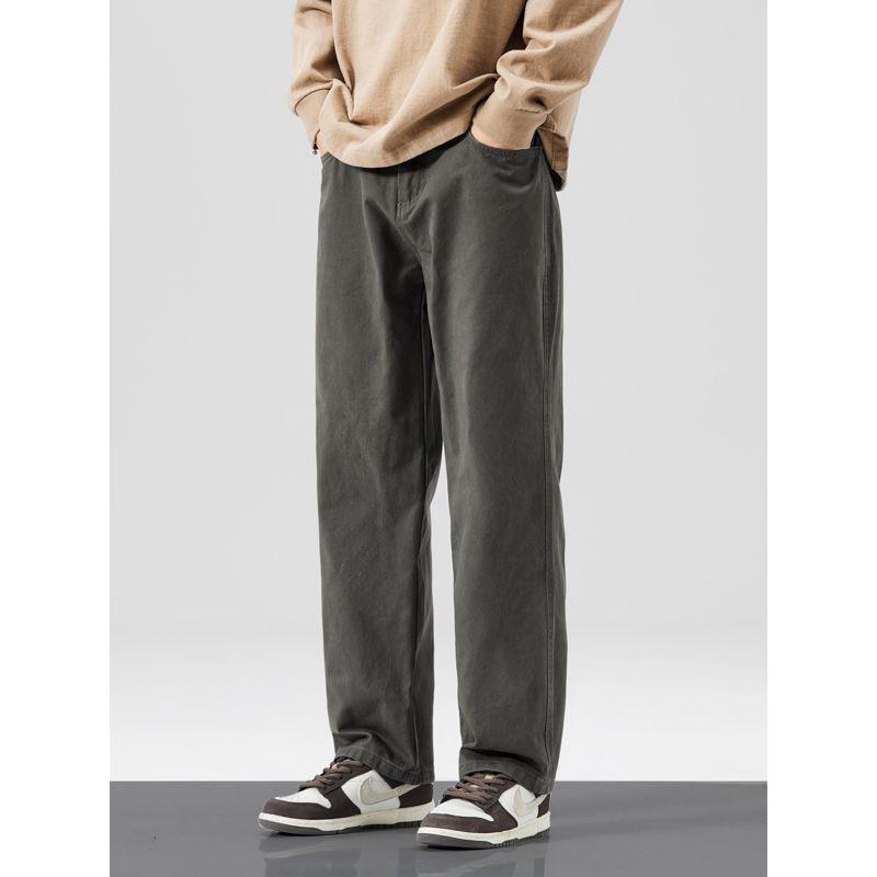 | Retro trendy brand loose straight casual pants men's spring new simple and versatile tooling pants