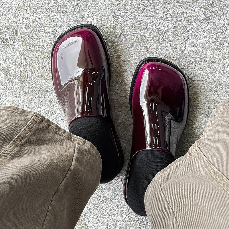 Korean version 2025 fashion retro thick heel bag head half slippers spring and summer French evening wind lazy muller single shoes