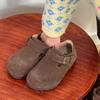 Children's Birkenstock Genuine Leather Shoes - 2024 Autumn Collection, Fashionable Korean Style for Girls