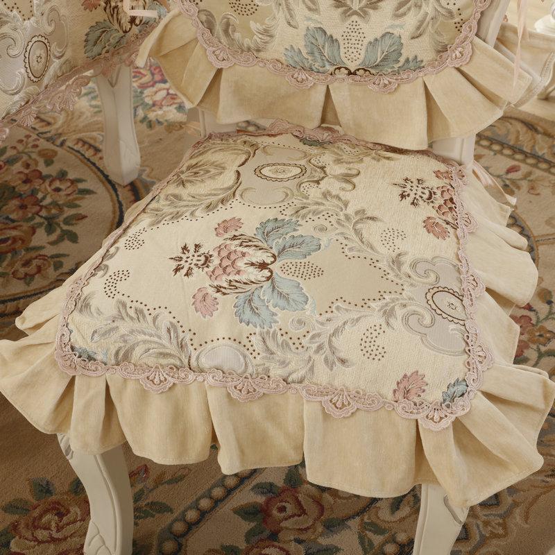 Coffee-colored Chair Cushion Rectangular Round Tablecloth Table Flag Chair Cushion Cover Tablecloth Jacquard