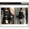 ID:58MM Universal Fuel Filter with Bracket with 2pcs AN6/AN8/AN10 Adaptor Fittings with 100micron Steel Element PQY5573+LS2511